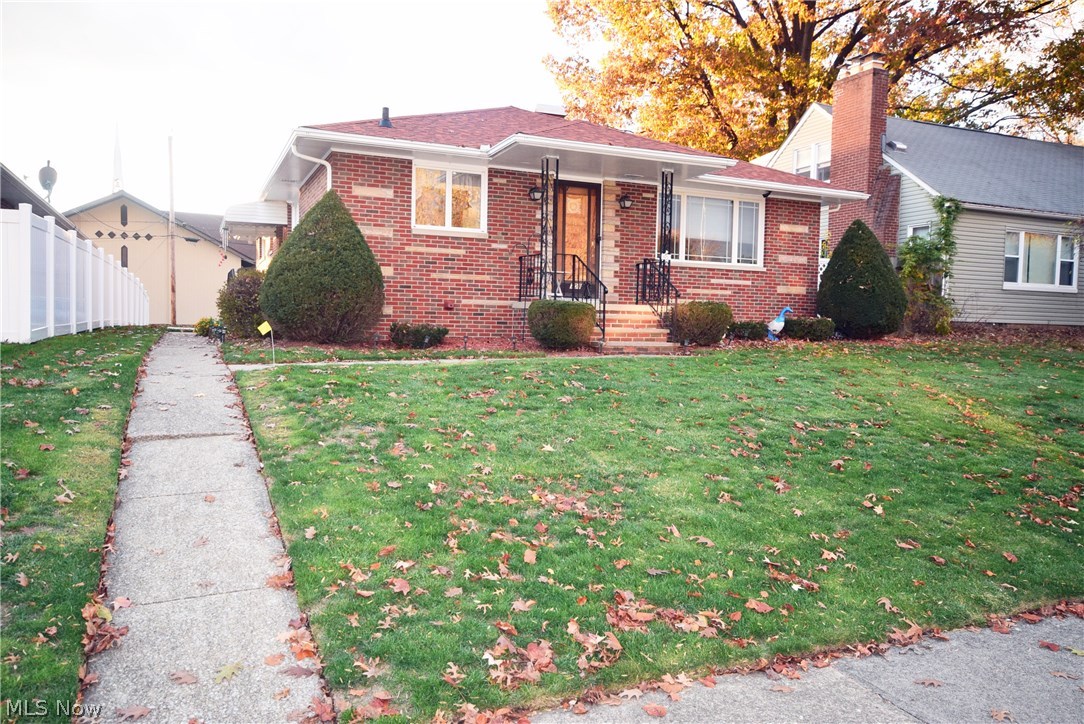 Outstanding quality-brick Ranch with three bedroom and three full baths!  You will be amazed at the way this ranch feels! Larger than it looks from the outside, a MUST see.  Large open rooms/floor plan. Oak trim and hardwood floors!  Closets abound in the bedroom areas and hallway. Finished great room in basement!   Private backyard area.  Two car brick garage has a covered patio for your swing or table set.  No worries with this house as it comes with America's Preferred Home Warranty! Call today to schedule your showing!