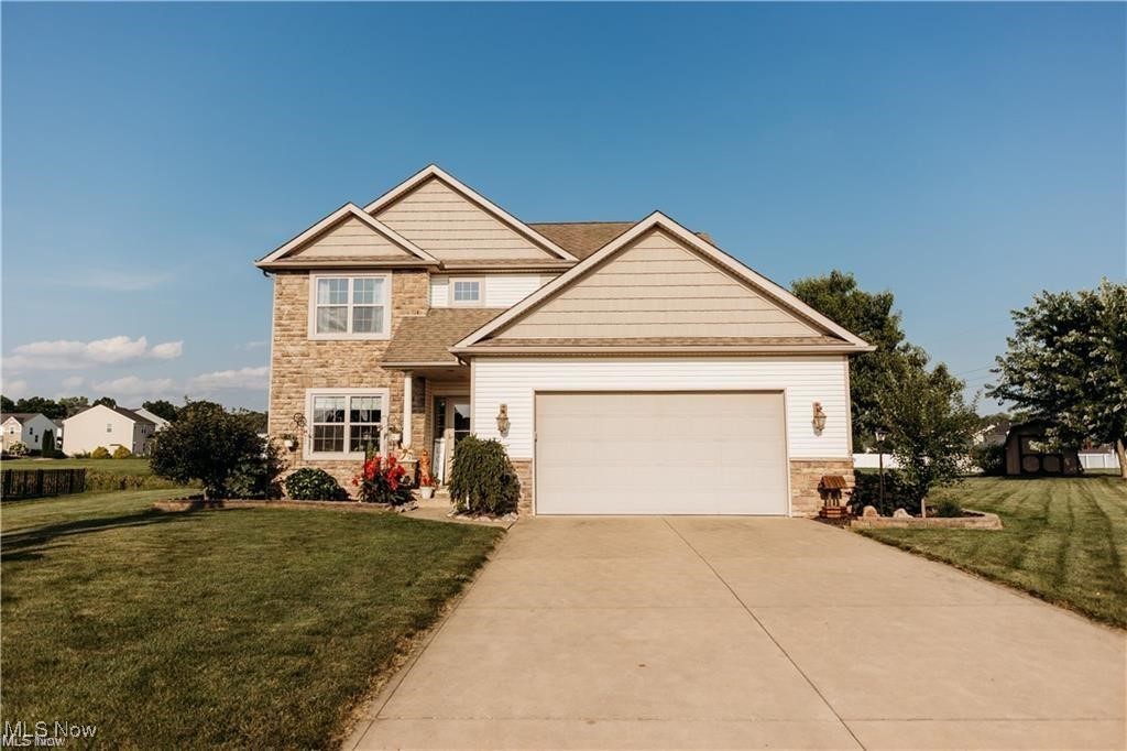 Welcome to this stunning custom-built nestled on a quiet cul-de-sac in the desirable Knight’s Crossing neighborhood of Massillon. Boasting 3 Bedrooms, 2.5 bathrooms and 2246 sq ft of beautifully designed living space. This homes offers comfort, style, and functionality in one perfect package. Step inside to discover an inviting open floor plan highlighted by rich maple hardwood floors, elegant granite countertops, and thoughtful upgrades throughout. The spacious kitchen seamlessly flows into the dining room and living areas. Ideal for entertaining and everyday living. The owners suite features a private bath and generous closet space, providing the perfect retreat at the end of the day. Enjoy outdoor living in the large backyard with a back patio perfect for grilling, gatherings, or simply relaxing. Additional highlights include roughed in plumbing in the basement for future ideas, shed out back for your yard equipment, an attached garage, and a new furnace in 2022. Located in Perry School District, this home combines quality construction, modern amentities, and a fantastic location. Don’t miss your opportunity to call this place home!
