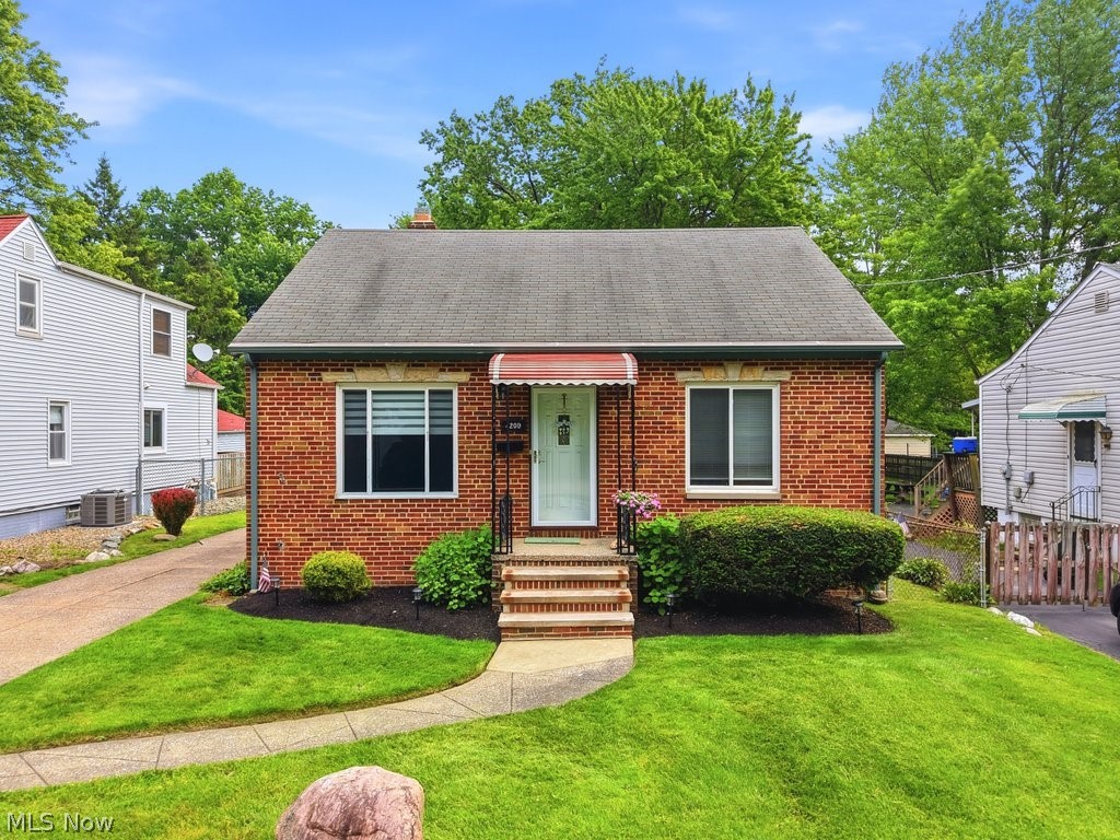 Well maintained brick bungalow with lovely fenced yard! Clean and bright, newer kitchen, all appliances stay. Two bedrooms on main floor with hardwood floors throughout. Second floor large bedroom with two closets and two windows! Dry semi finished basement with laundry, this could be so many wonderful areas- man cave, playroom, study your pick! This home is move in ready and easy to show!