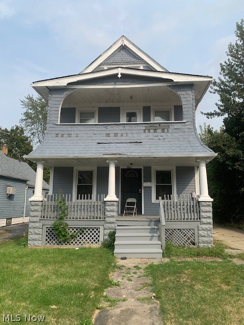 Spacious Double (up and down) on prime, Cleveland street near the Larchmere area. Each unit has a living room, dining room, kitchen, 2 bedrooms and one full bath. Third unfinished floor could become an additional bedroom.   Close to restaurants and shopping with ready access to Shaker Heights and downtown Cleveland. Rent both units, or live in one and rent the other! Current tenant on second floor has given notice, the first floor is vacant.  Furnace and Hot Water Tank 4 years old. Home to be sold "as is".  Do not disturb the tenant. Showing upstairs upon accepted offer.