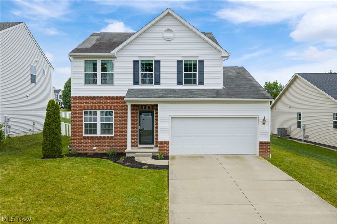 Welcome home to this beautifully maintained 3 bedroom home offering the perfect blend of comfort, style, and modern updates! The spacious floor plan features a bright and open kitchen with a new dishwasher, center island and dining area that flows seamlessly into the family room with a cozy fireplace and a whole-home sound system. Enjoy the convenience of first-floor laundry and an updated main-floor powder room. Upstairs, you’ll find three generously sized bedrooms, while the finished basement with an additional half bath provides valuable extra living space! Step outside to a maintenance-free composite deck, ideal for relaxing or hosting summer gatherings. Additional major updates include a 2023 Trane A/C unit featuring an Aprilaire Air Scrubber for enhanced indoor air quality and a whole-home surge protector for added peace of mind. With thoughtful upgrades throughout this home is ready for its next owners to enjoy!