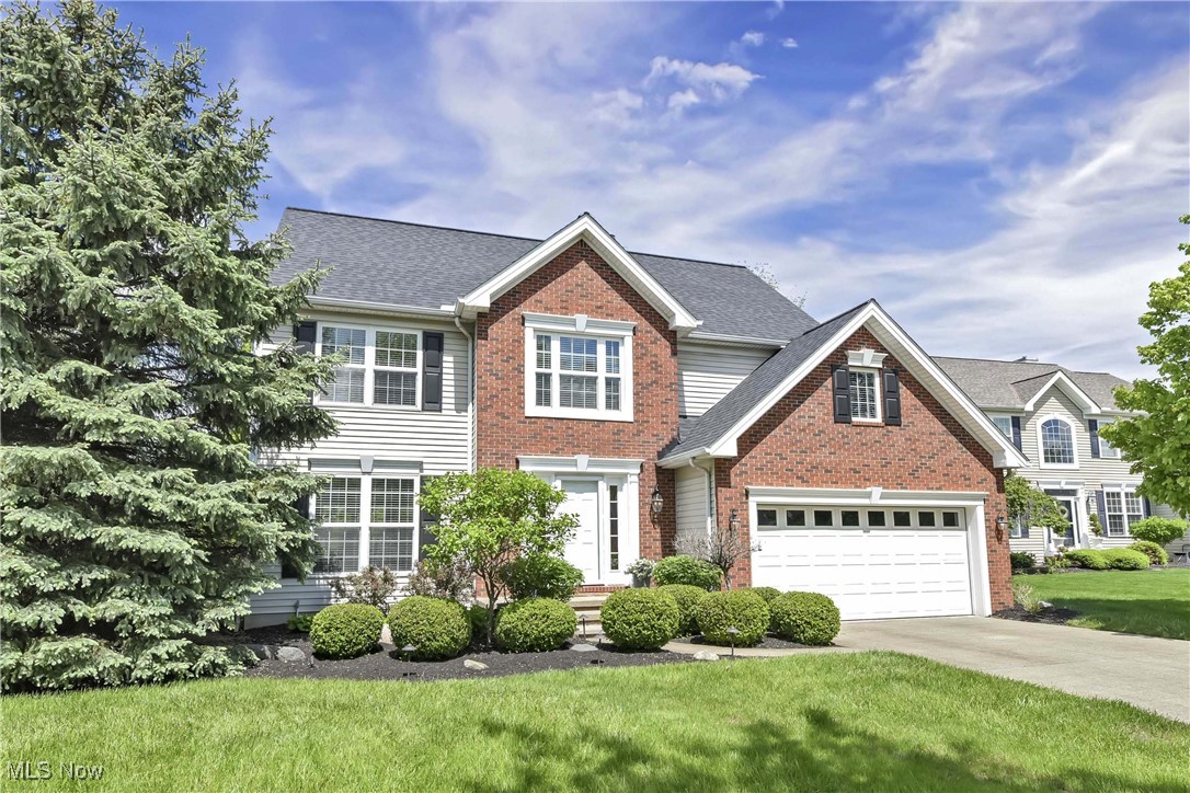 Welcome to 388 Cascade Court, a stunning 4-bedroom, 2.5-bath colonial in the heart of Avon Lake. This home offers spacious living areas, a backyard oasis, and access to an array of desirable community amenities. Step into the light-filled living room, which features a floor-to-ceiling window and crown molding. Elegant columns highlight the entry into the formal dining room, where scenic views of the beautifully landscaped backyard provide the perfect backdrop for any meal. The eat-in kitchen is a chef’s delight, featuring granite countertops, freshly painted crisp white cabinetry, and generous space for casual meals or entertaining. Just off the kitchen, a spacious family room with a cozy fireplace provides the perfect spot for movie nights or relaxing evenings. A first-floor laundry room and a convenient half bath complete the main level. Upstairs, the primary suite is a private retreat, offering an expansive walk-in closet and a spa-like bathroom with a garden tub and glass-door shower. Three additional bedrooms offer plenty of space for family or guests, while a full bathroom with a dual vanity adds convenience. The partially finished lower level provides flexible space for a recreation room, home gym, or office. Outdoors, enjoy your own backyard oasis with a spacious patio, built-in fire pit, and room for grilling, dining, and entertaining. Mature landscaping creates a sense of privacy while offering beauty throughout the seasons. attached two-car garage provide convenient parking and storage. As part of the vibrant Waterside Crossings community, you'll enjoy access to an in-ground pool, tennis courts, and a pavilion—perfect for outdoor fun and relaxation. Located just minutes from Lake Erie access at Miller Road Park, Avon Lake schools, and the shops and restaurants of Avon Lake, Avon, and Westlake, this home blends comfort, convenience, and community. Don’t miss the opportunity to make 388 Cascade Court your next home!