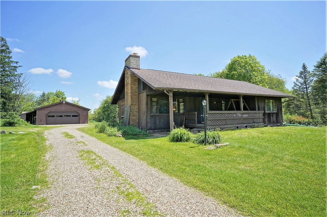 Ranch home with 3 acres, Large Pole garage with electric... 3 Bedrooms, 2nd bathroom in basement. 
New Well in Feb 2022,,