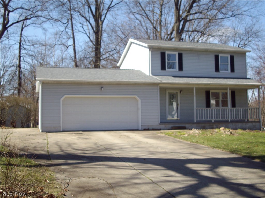 This is a well cared for Colonial 3 bedroom, 1.5 bath . eat-in-kitchen light Oak cabinets, appliances stay, add a nice size formal dining room with Oak chair rail.
there is a first floor 1/2 bath and a exit door out of the kitchen to the large 23 x 12 deck with built in seating and Hot Tub and plenty room for your grill There are 3 nice size bedrooms with plenty of closet space and the Master has convenient  access to the main bath.  A large front porch greets you and allows pleasant relaxing seating in the evening or morning coffee . The home has an ADT Security System installed for home and rear yard and the attached garage is heated and has water for convenient car washing. Terrific clean basement with plenty of storage and ready for you to make your woman or man cave. A storage barn holds plenty of your out side equipment . Roof replaced Oct.2016. The double cement drive and extra parking area on side of the garage for your motor home or boat or your basketball hoop or play in the