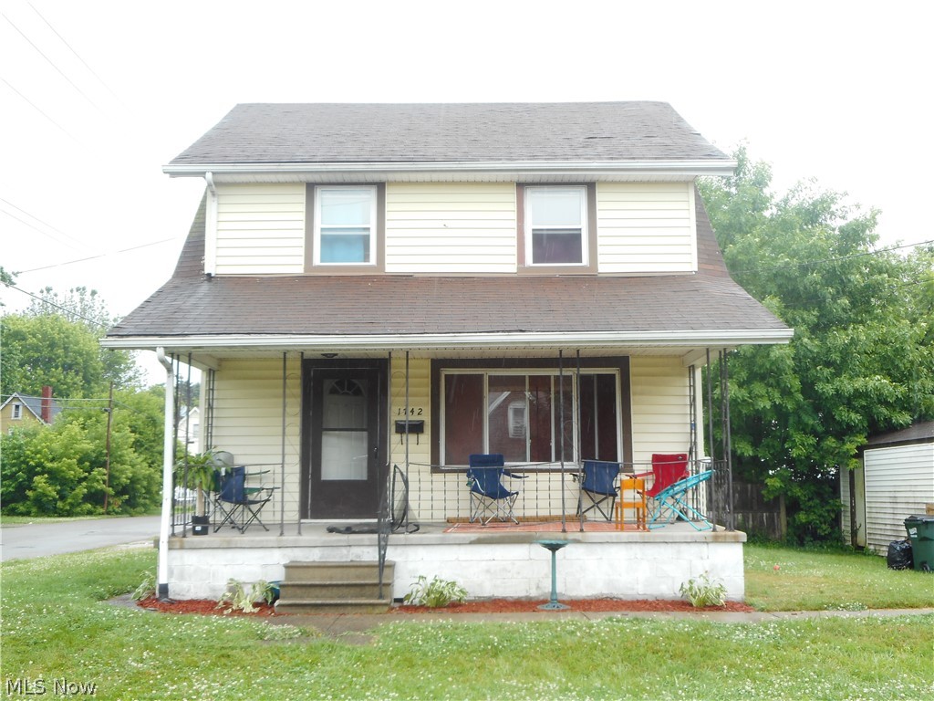 Freshly painted three-bedroom, one bath two story home with living room, front porch, detached two car garage, concrete drive and full unfinished basement. Property is currently rented on a month to month lease for $700 per month. 24 hours-notice to show!!
