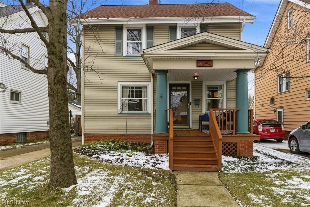 Welcome to a home that doesn’t just sit on a street—it anchors a lifestyle. Situated in the soulful heart of Lakewood, this residence offers the rhythmic stroll to local coffee roasts, vibrant boutiques, and the city's best bistros that every buyer dreams of. Before stepping inside, the covered front porch beckons. It’s a sanctuary for morning reflections and the perfect theater for golden-hour toasts as neighbors drift by with a friendly wave. Cross the threshold into a 103-year-old Colonial that radiates character. Rich natural woodwork, original hardwoods, and timeless crown molding serve as the backdrop to your life. Whether dropping the needle on a favorite LP or curling up for a Survivor marathon, this living room is a memory embodied alongside its cozy fireplace. The dining room stands ready for your next holiday feast, but it’s the view through the French doors that will take your breath away. The sunroom (or your future music studio) is a masterclass in Lakewood charm, featuring lead-glass built-ins, a second fireplace, and four massive windows that invite the backyard greenery inside. The spacious kitchen is designed for deep, lingering conversations. With abundant prep space and a hidden walk-in pantry/coffee bar, every morning feels like a boutique retreat. Upstairs, the scale is truly uncommon. Three massive bedrooms—all accommodating King-sized beds—offer space rarely found in centennial homes. From the Southwest room bathed in a seven-window glow to the East-facing suite with a trendy barn-door walk-in, there is a corner for everyone. The basement, with a 2nd full bath, is a blank canvas for a future fitness or sports cave. The private, fully fenced backyard features raised garden beds, a fire pit, and a paver patio for endless summer nights. With a legendary block club and a community that feels like family, it’s time to become the next "Martian." Contact your favorite Fedora-Wearing REALTOR to see why this isn't just a listing—it's home.