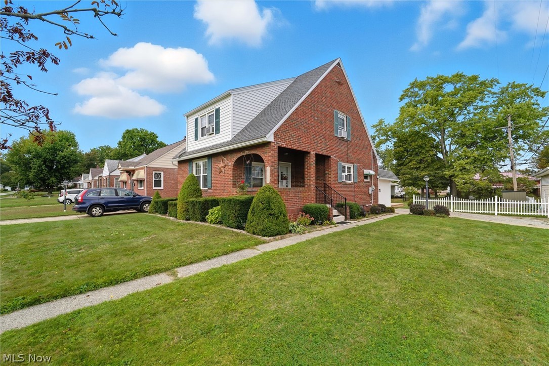 This well maintained family home has an updated kitchen, three bedrooms and one and one half baths in a well established neighborhood located in the Buckeye School District.  There is a large bright living room at the front of the home and a huge bonus family room with gas fireplace at the back!  The eat in kitchen has been updated and includes all appliances. A covered front porch welcomes you and a patio around back offers space for entertaining.  Updates include newer flooring, new electrical panel, updated plumbing and a freshly painted basement/workroom. Sellers are offering a one year home warranty.  Come see all this cozy cape cod home has to offer!