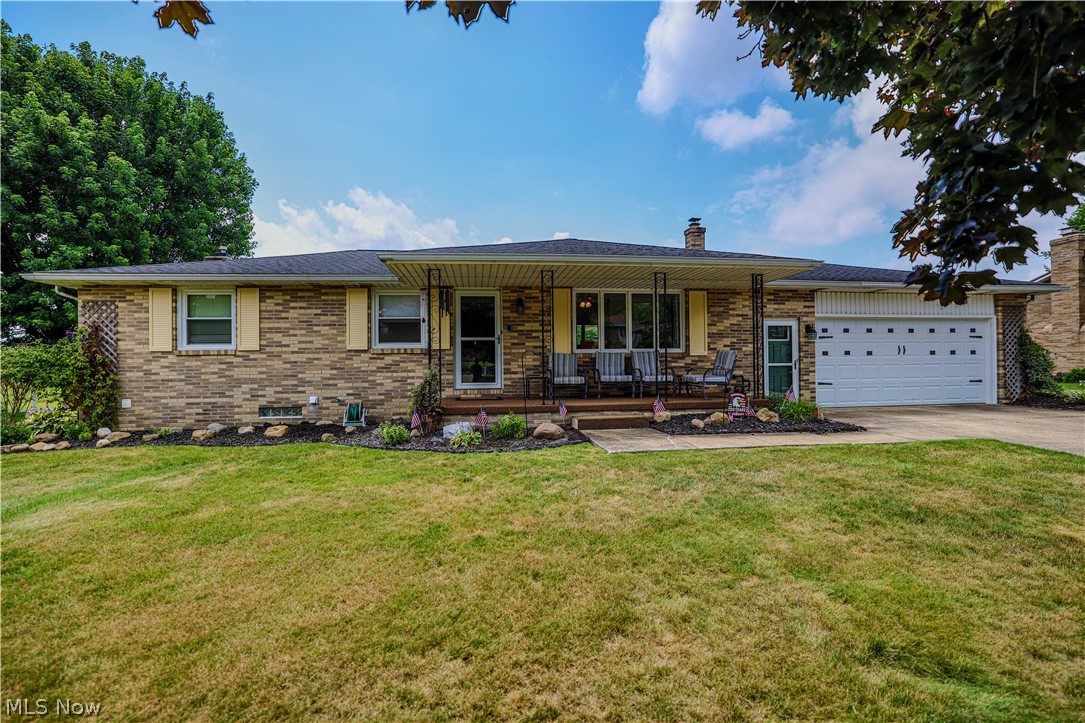 Welcome to your forever home in Nimishillen Township! Nestled in a highly desirable neighborhood, this spectacular all-brick ranch offers the perfect blend of timeless character and modern updates. The sunlit layout features a seamless flow from the living room into a gorgeous kitchen equipped with granite countertops, leading down the hall to three nicely sized bedrooms and a spa-like main bath with a massive walk-in shower. Your private backyard paradise awaits with a lovely three-season room, a pristine inground pool, and a covered patio perfect for entertaining. Additional highlights include an attached two-car garage/workshop and an expansive finished basement complete with a huge recreation room, built-in bar, and a brand-new full bathroom. Lovingly updated with major capital improvements—including a high-efficiency A/C and water systems—this move-in-ready gem is a rare opportunity to enjoy resort-style living just in time for the sunny season. Homes of this caliber in this neighborhood sell fast, and a turnkey property with a private pool is an absolute unicorn in today's market. Don't let this one slip away—schedule your private tour today, come see the craftsmanship in person, and prepare to fall in love!  Sellers are offering a one year home warranty with home!
