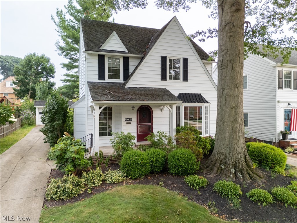 Nestled within Rocky River's most sought after neighborhood, this 3-bedroom, 1.5-bath Colonial is filled with loads of charm and curb appeal. It features wood floors throughout, a beautiful front entry foyer, a kitchen with stairs leading to the second floor, a large living room with a fireplace, tall windows that bring in natural light, a formal dining room, a double staircase, and a half bath. The second floor holds 3 bedrooms and a full bath.   2-car garage and a charming private backyard. The home has been with the same owners for over 40 years and is ready for its new owner to return it to its full potential. Being sold "as is".