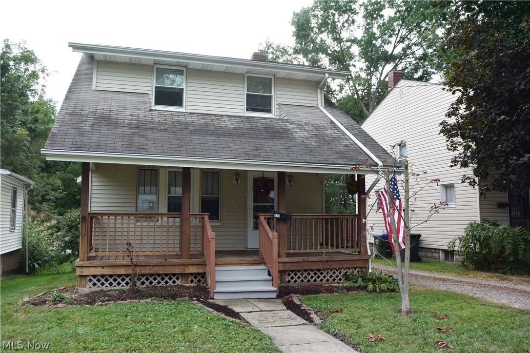 Super clean!  Beautiful 3 bedroom colonial!  Value +!  Great front porch!  Gorgeous refinished hardwood floors, freshly painted interior, updated kitchen with stove, microwave and New refrigerator!  New glass block windows, replaced windows and large backyard with shed.  There are 3 window A/C included