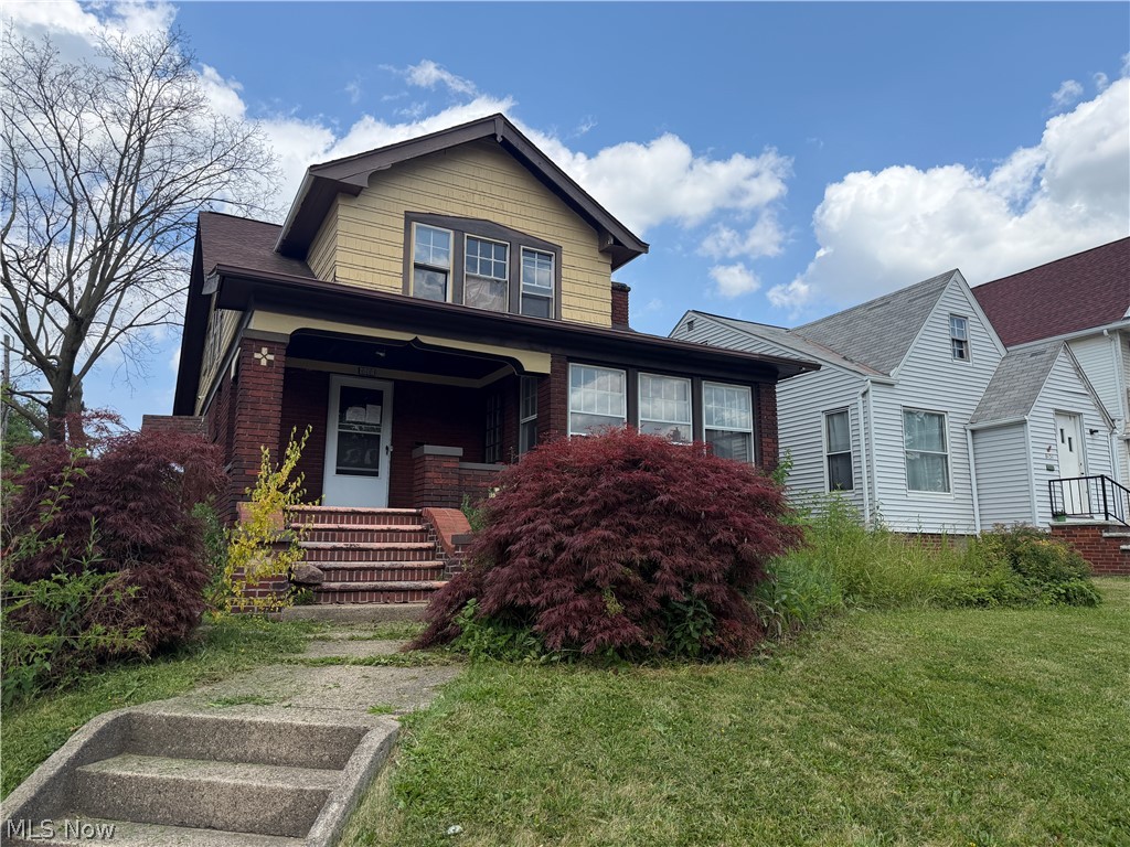 Western Bungalow with great natural woodwork, Extra den area on first floor. large kitche. Some leaded galss cabinets.  Two Bedrooms down two huge bedrms up. Full huge basment with  1/2 bath. Exterior has wood deck . Two car detached garage.This property may qualify for Seller Financing (Vendee). 3) If Property was built prior to 1978, Lead Based Paint Potentially Exists