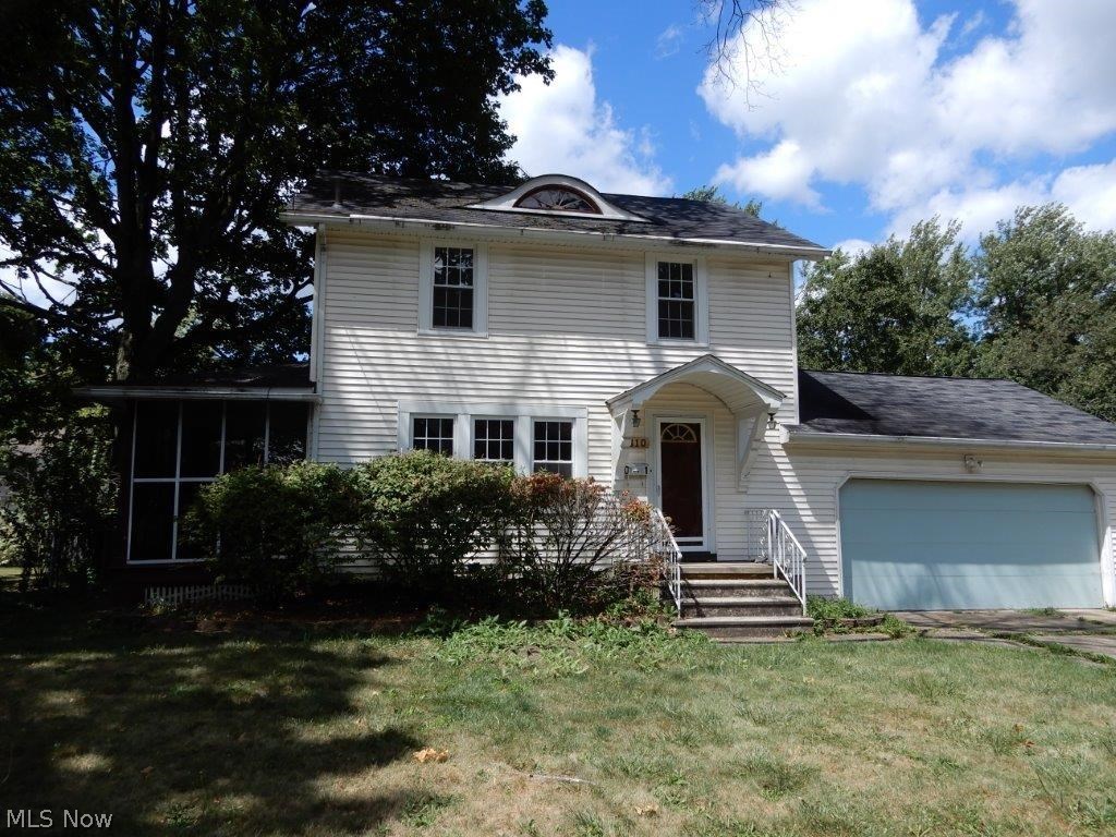 Rare opportunity to own a Cuyahoga Falls colonial (w/2 car attached garage!) in a highly sought after location, just a minute walk from Oak Park! This 2-story features a classic floor plan with hardwood flooring throughout.  The spacious kitchen has newer white cabinets (incl a huge pantry), granite counters, and ceramic flooring.  Formal living and dining rooms plus a half bath complete the first floor.  Upstairs are three nice sized bedrooms and a full bath with some updating completed.  For outdoor entertaining there is a screened in side porch, and back deck with pergola, private yard space and a storage shed.  Vinyl windows, hot water heater 2016. Add your finishing touches to make this your home!