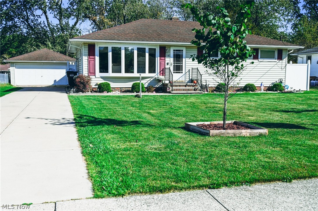 This 3 bedroom Ranch is in a great family community. New flooring throughout. The living room has a beautiful bay window. The dining room french doors lead out to the paver patio. The beautifully updated kitchen has new cabinets, new countertops & backsplash and stainless steel appliances. The basement has a great rec room area with a bar, plenty of storage, and a full bathroom with a walk-in shower. The fenced in backyard offers privacy. Some amazing updates include 2017 newer flooring throughout,  2003 new roof and driveway, 2009 updated kitchen and water heater, 2014 blown in insulation, 2016 new kitchen counter tops, 2018 new HVAC and air conditioning unit put in, 2019 new downstairs bathroom remodel, 2020 new front bow window, kitchen window and bedroom windows. A one year home warranty is offered for peace of mind. Call today for a private tour.