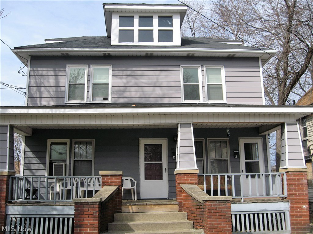 Duplex - Unit 1 Ground level - 2 Bedrooms, Living room, French doors to dining room & 1 bath room.
              Upper unit - 2nd floor, 2 Bedrooms, eat in kitchen, living room & bathroom. Some hardwood floors.
              Full basement, glass block windows, newer roof & front porch.