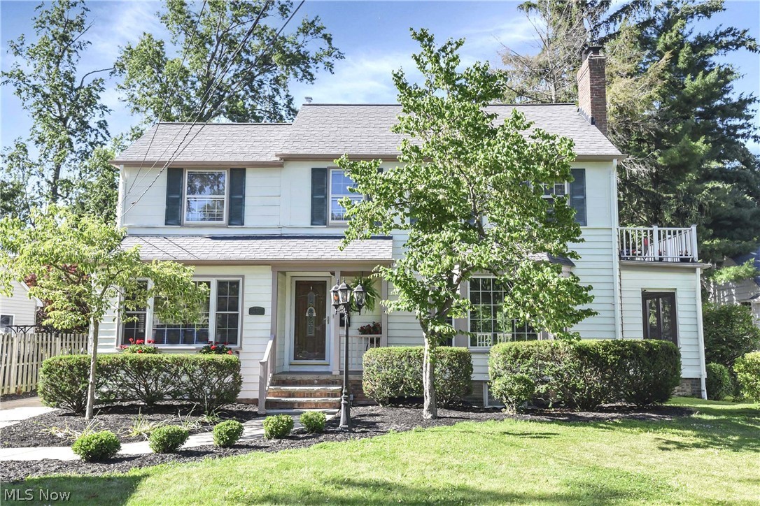 Tucked into one of Bay Village's most beloved neighborhoods, this classic colonial offers the kind of lifestyle buyers dream about--morning walks to school, evenings around the fireplace, weekends at the beach, and a true sense of community. Inside, you'll find warm and inviting living spaces featuring hardwood floors, two wood-burning fireplaces, quality Andersen windows throughout the first floor, a cozy kitchen, generous living and dining areas, and a flexible layout designed for everyday living. Just off the dining room, the enclosed all-seasons room provides the perfect spot to enjoy your morning coffee, unwind with a good book, or take in the beauty of every season. For an even quieter retreat, step out onto the private second-floor terrace and enjoy peaceful mornings overlooking the neighborhood. The partially finished lower level and third-floor bonus space offer exceptional flexibility and can easily serve as a home office, playroom, fitness area, guest retreat, hobby space, or potential additional bedroom space. Step outside to enjoy the large backyard, deck, and outdoor gathering areas that invite summer cookouts, family celebrations, and quiet evenings under the trees. The detached 2 car garage, mature landscaping, and beautifully maintained grounds add to the home's timeless appeal. Lovingly cared for and thoughtfully maintained, this home is ideally located near Bay Village schools, parks, churches, shopping, dining, and community amenities, with the added convenience of being walkable to your local beach and many of the destinations that make Bay Village such a desirable place to call home. Recent improvements, including a newer garage roof with transferable warranty and several newer appliances, provide added peace of mind. For even greater confidence, the seller is offering a one-year home warranty. A rare opportunity to enjoy classic charm, flexible living space, and the welcoming Bay Village lifestyle all in one place.