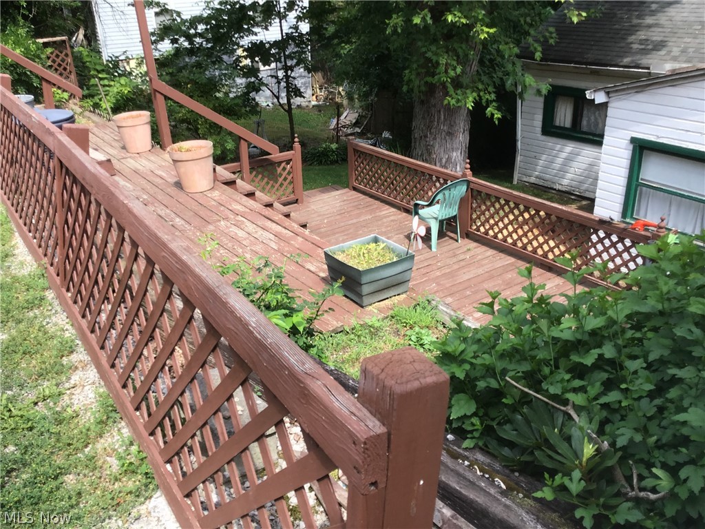 Home is a cute 3 bedroom bungalow, big kitchen,dinning room, gas hot water heat. Nice wood deck to relax on with all these beautiful summer evenings we are having. There is a single detached  Garage . Home is being sold AS IS to settle an Estate.