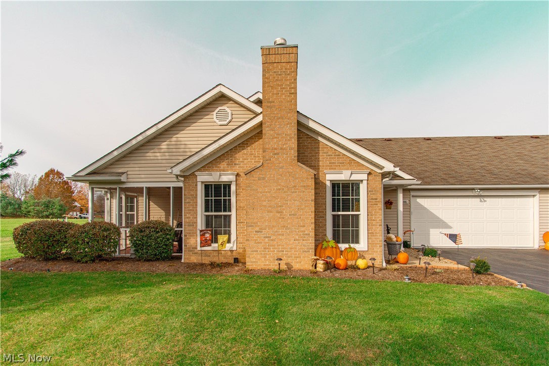 Check out this updated ranch with 2 bedrooms, 2 full baths, featuring zero entry living, meaning NO steps anywhere in this home!!  It is a flat entry from all exterior doors, garage, and even the master bathroom shower. Also, all doors and hallways are wide enough for a walker or wheelchair.  This condo was built in 2004 by Lemmon & Lemmon and offers an open concept design making the home feel spacious and inviting.  The living room has a cathedral ceiling, plenty of natural light, and gas fireplace to give you that cozy feeling by the fire.  Off the living room is an enclosed porch to enjoy the outside rain or shine.  The dining area has newer wood laminate flooring and flows into the kitchen with white cabinets and pantry for extra storage.  The Master Bedroom is spacious with room for a king-sized bed and furnishings including a walk in closet off the en-suite bath with zero entry shower. A second bedroom and full bath in the hallway complete this home.  The over-sized 2 car garage