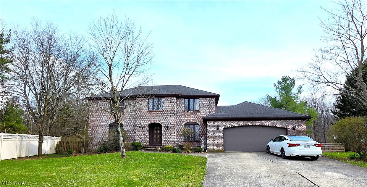 All brick home, 4-bedroom colonial offering almost 3,000 sq ft, plus 3 full and 1 half baths, presents an incredible opportunity. Located in highly desirable Hinckley Township on a premier, private cul-de-sac lot of nearly 3/4 acre, this estate property is ready for your personal touch. This is an estate sale being sold as-is, and the price reflects the work needed. This home features a spacious kitchen with abundant cabinetry, center island with breakfast bar, and two pantries, all overlooking a private, beautifully treed backyard. A large sunroom with two skylights provides additional living space and serene backyard views. The main level includes a first-floor laundry room, full bath, and convenient access to the backyard. 1st floor office with French doors to the family room can also serve as a potential bedroom with closet. The formal dining room is ideal for entertaining. The welcoming foyer showcases curved stairs and closets flanking the front door. The family room offers a fireplace with full mantle, bay window and wet bar. Upstairs, the spacious primary suite features a fireplace, vaulted ceiling with fan, walk-in closet, crown molding, and private balcony overlooking the backyard. Plus an en-suite bath. A Front bedroom/Loft area open to the foyer offers flexibility and can be enclosed for use as a bedroom, complete with a walk-in cedar closet. Two more generously sized bedrooms offer ample closet space. A full hall bath includes a large vanity, separate tub, and shower. The finished lower level features a recreation room, additional storage space, and a convenient half bath—perfect for entertaining. Additional highlights include a 2.5-car garage with hot and cold water, pull-down attic access, Workshop area with rear yard access, and service door to the side yard. Wood interior doors and extensive crown molding throughout. The estate does not imply any warranties.