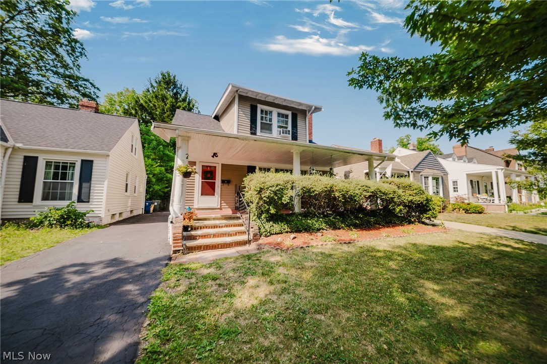 Welcome to this beautifully maintained Cleveland Heights home where timeless character meets thoughtful updates and flexible living spaces. From the inviting covered front porch to the original hardwood floors, classic built-ins, and spacious living areas, this home offers warmth and charm from the moment you arrive. The generous living room is centered around a fireplace and flows seamlessly into the formal dining room, creating an ideal layout for everyday living and entertaining. The updated kitchen features granite countertops, stainless steel appliances, abundant cabinetry, and luxury vinyl tile flooring, along with a breakfast bar overlooking the dining area. One of the home's four bedrooms is conveniently located on the main floor and could be perfect as a private home office, guest room, playroom, or den. A convenient half bath completes the main level. Upstairs, you'll find three additional bedrooms, including a spacious primary suite with a walk-in closet, along with a full bathroom. The lower level provides abundant storage, a large recreation area, and the potential to add an additional full bathroom, offering even more opportunities to customize the space to fit your needs. Outside, enjoy the covered front porch, detached garage, and backyard surrounded by mature trees, creating a comfortable space to relax or entertain. Conveniently located near parks, shopping, restaurants, University Circle, Case Western Reserve University, Cleveland Clinic, and all the amenities that make Cleveland Heights such a sought-after community, this home offers the perfect blend of character, space, and flexibility. Whether you're looking for room to grow, a dedicated work-from-home space, or a home filled with timeless Cleveland Heights charm, this one is ready to welcome its next owners.