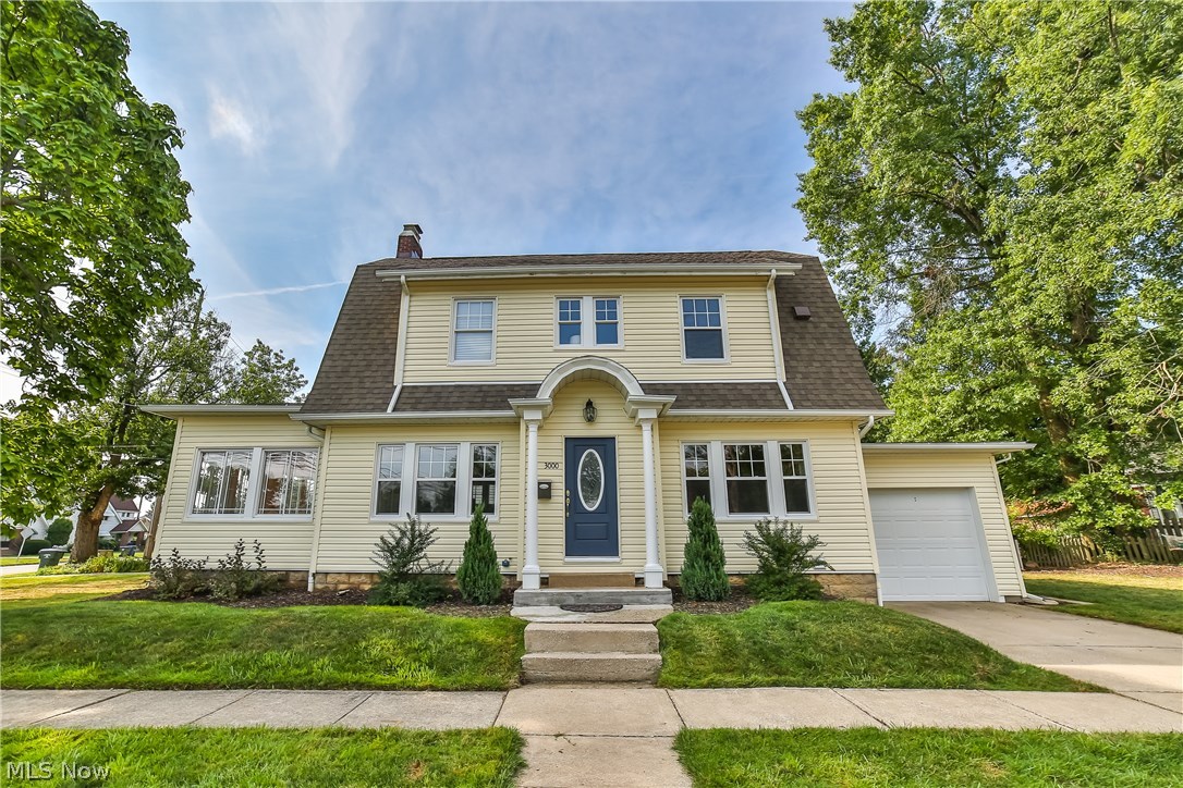 Welcome to this adorable colonial!  Enter into a open and bright living room with a working wood burning fireplace, beautiful french doors lead you into the large sunroom and is open to the formal dining room (all with hardwood floors!).  The kitchen was remodeled in 2014 and has stainless steel appliances.  Upstairs you will find 3 large bedrooms and 2 bathrooms. On the third level is another room that can be used as an office or 4th bedroom.  Outside is a large side yard, great back patio and fire pit area.  So many updates 2014-Furnace, AC, roof, vinyl siding 2015- basement waterproofed and new garage opener. Newer light fixtures throughout and the washer and dryer stay with the home!  Attached 1 car garage with electric car charger.