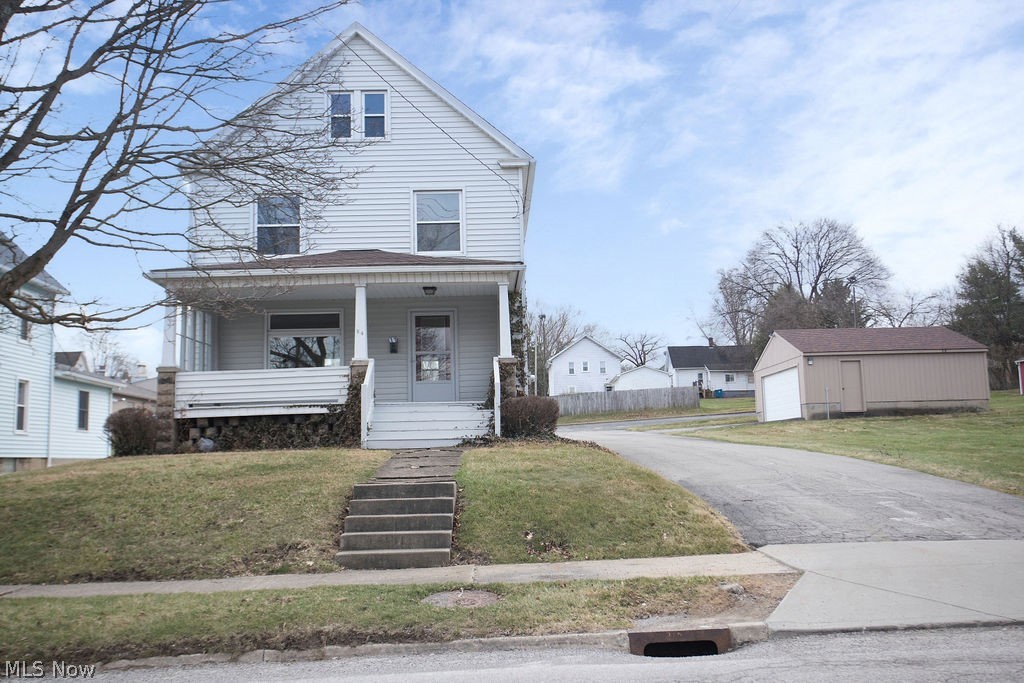 Two Story three bedroom that features a 24 X 24 Garage.  There is a driveway eaement shared by the Cunningham Becker Funeral Home, that is maintained by the funeral home, including snow removal. Roof 2015, windows 2015, furnace 2015, vinly siding.  Updated electric