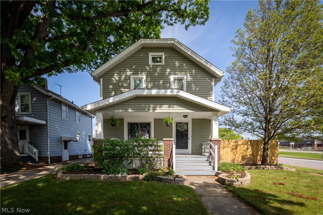 Do Not Miss This One! Welcome to 2221 Waterbury! The freshly painted Front Porch is ready for relaxing with a cold drink and warm conversation. The newer vinyl siding and vinyl windows. The Living Room Is Highlighted With Natural Woodwork and A Decorative Fireplace. The Dining Room Features An Attractive Window Seat and Built-In China Cabinets. Recently Updated Kitchen Features Maple Cabinets, Ceramic Tile Floor and NEW Tile Backsplash! As you walk up the brand NEW Wood Stairs, they carry you into the updated bathroom and 3 well-appointed bedrooms. The Basement Comes Complete With a Recently Finished Rec Room, Glass Block Windows and Full Bath. Newer Fenced in Yard With Riverstone Paver Patio and Large 2 Car Garage with loft storage. Furnace (2005), Hot Water Tank (2013), A/C (2011), Roof (approximately 2012).