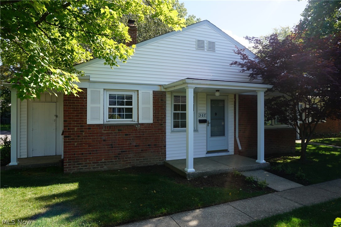 Nicely updated two bedroom ranch style condominium offering one floor living in Benton Village. Quiet end unit location with some green space. Light and bright feel throughout this western facing unit. Access unit through main living room door or side kitchen door. . Spacious living room with oversized corner window. Kitchen is roomy with ample storage, and eat in space. Convenient in suite laundry. Assigned parking space. Exterior storage locker off kitchen entrance. Owner in past month has painted interior, replaced all flooring with carpet and wood laminate. Bathroom has been extensively updated including new tub and shower surround, vanity, toilet, flooring. Windows replaced approximately 10 years ago. Close to shopping, restaurants, Sims Park, Lake Erie and all Euclid amenities. Easy highway access. Point of Sale is scheduled. Great downsizing option or first time buyer opportunity. WHY RENT? Call to view today.
