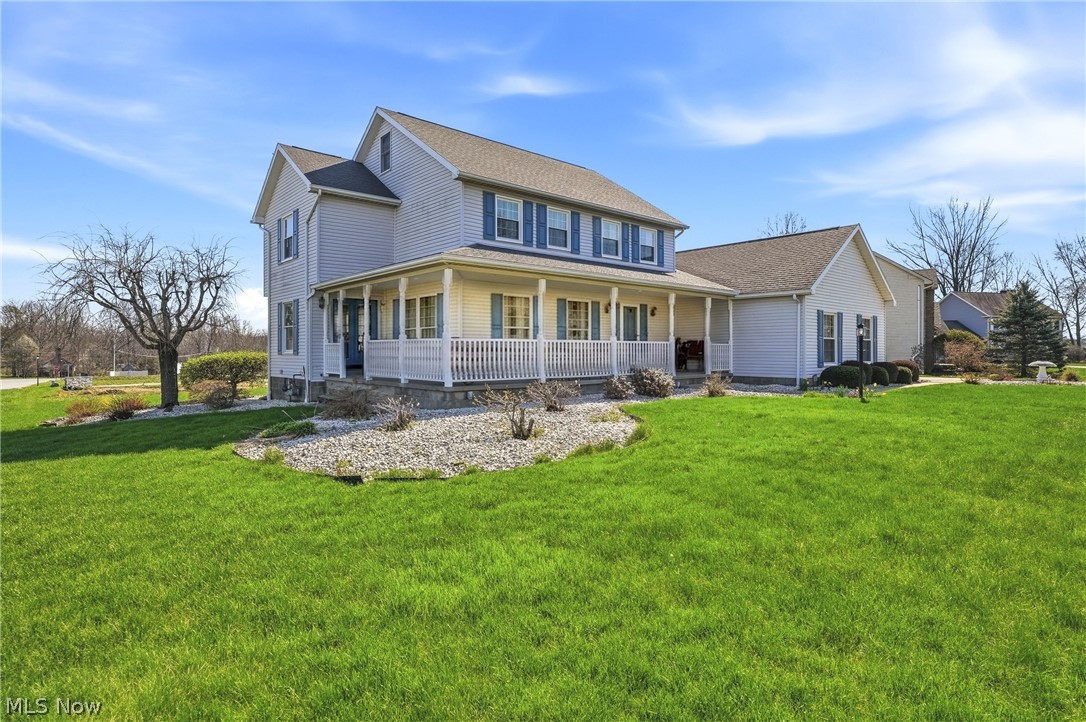 Welcome home to this beautiful colonial in Poland School District, offering an exceptional blend of comfort, style and functionality. With 4 bedrooms, 2.5 bathrooms, over 2,200 square feet plus a large basement with plenty of storage, this home provides plenty of room for family living, entertaining and relaxation. The lot is nicely sized and includes a backyard shed plus there is a side entrance garage. Great front wrap around porch for drinking your morning beverage or if you prefer off the kitchen is a large 2 tier deck, also convenient for grilling. When you walk into the foyer there is a spacious living room with doors leading to porch.The dining room is big enough for your family holiday dinners. There is a terrific eat-in-kitchen with loads of cabinetry, ceramic tile floors, granite counter  tops and an attractive  backsplash plus updated stainless steel appliances. Family room has a fireplace, 1st floor laundry room and a walk in pantry. Master bedroom suite with dual closets and full bathroom. Walk up staircase to 3rd floor attic. for storage. The basement was waterproofed,  replacement second floor windows , roof shingles, hot water tank and sub pump. Stay cool in the summer months owner had installed a brand new central air conditioning unit. With its modern updates and inviting design, this home definitely stands out from the rest. Don't miss this chance to make it yours-schedule a private showing today!