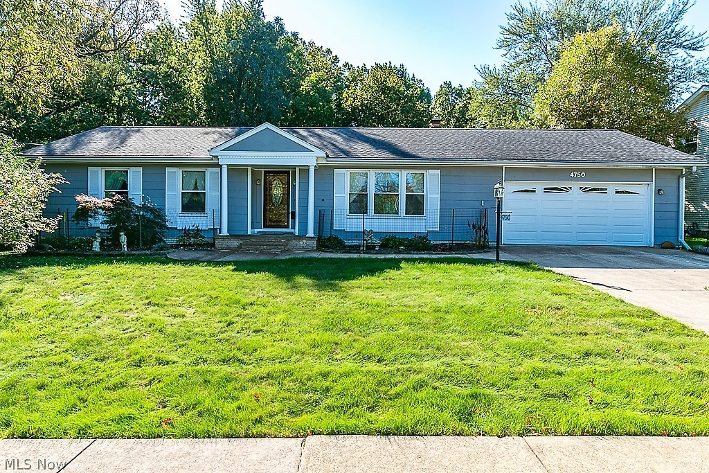 Enjoy one floor living at its finest in this HARD TO FIND 4 BEDROOM Ranch home with two Full baths. Great floor plan! Spacious Kitchen with plenty of cupboards and counterspace opens up to the Family room with a pair of sliders that take you out to your newer deck overlooking your beautiful, private, parklike yard. The Living room is in the front of the home and flows into your Dining room area. Large Master Bedroom with Ensuite, another full Bath and 3 more spacious Bedrooms all with ceiling fans. First floor Laundry room with washer and dryer that stay! The HUGE full Lower Level is open and empty just waiting for you to use for storage or to renovate to create additional living space that can be used as a Recreation room, Play room, Office - you choose! This home offers newer windows, roof, front door, storm door, garage door & deck. One year warranty included!