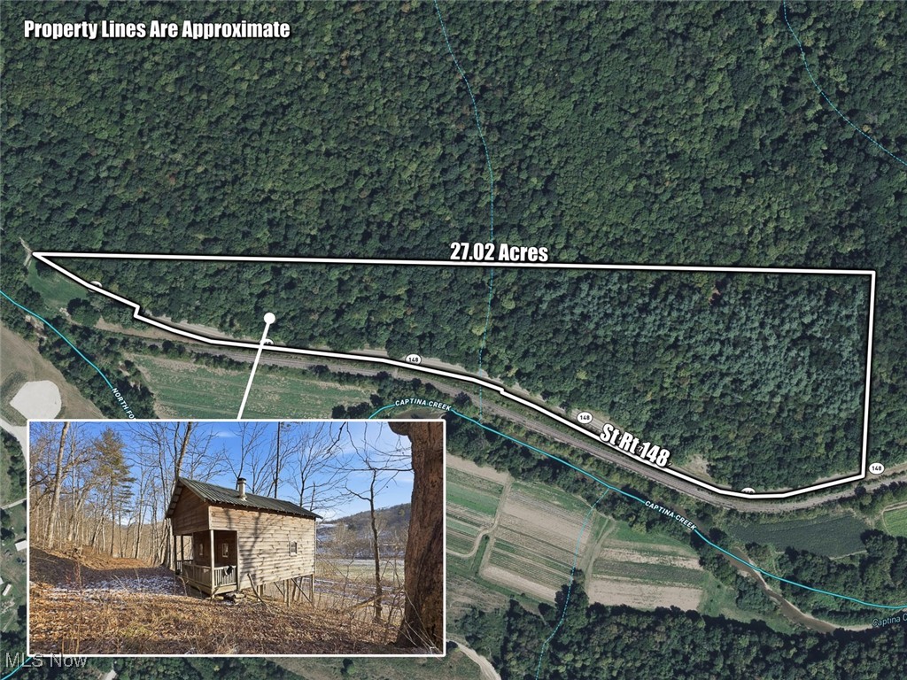 Situated along State Route 148 in Belmont County, Ohio, this 27.02-acre property offers an affordable opportunity for hunting and outdoor recreation. The land is mostly wooded with several small clearings suitable for food plots, and a good portion of the property is accessible by ATV. A small primitive cabin equipped with a wood burner provides a comfortable place to stay for weekend trips or extended hunts. The property features over 2,800 feet of road frontage included some steep hillside terrain. The current owners have enjoyed great hunting on the property and have harvested several mature bucks over the last several years. No recent logging has taken place. Located just a short distance from the Ohio River, the property is easily accessible from State Route 800, Route 7, and Interstate 70. Seller does not own the mineral rights. Annual property taxes are approximately $410. Don't miss this opportunity to purchase an affordable tract of land for hunting and recreation in Belmont County.