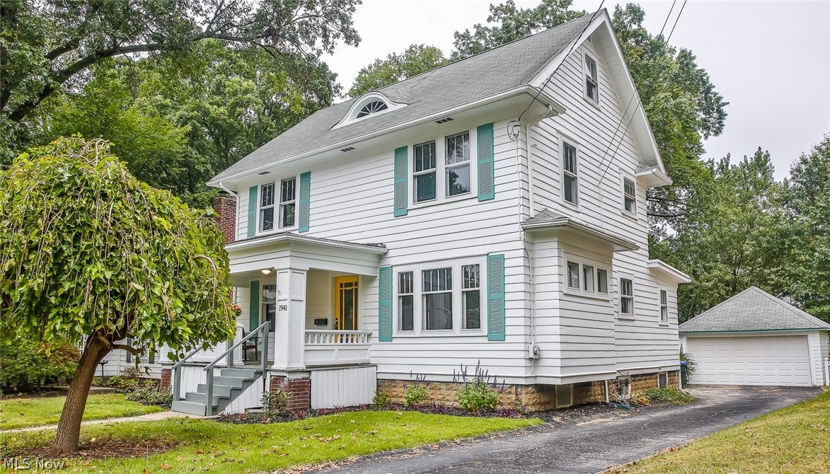 A Beautiful marriage of old & new! This charming Falls colonial, with only 3 previous owners and has always been impeccably maintained. This Seller took it to the next level with a completely remodeled Kitchen featuring New Cabinets with soft close drawers, new appliances including dishwasher & microwave oven and Fridge! There's a unique designer back splash that's spectacular. Most of the home has  beautiful refinished hardwood flooring. The living room is spacious and features gorgeous crown molding and all the woodwork is perfection. Both Bathroom were completely remodeled and the spacious main bath features glass subway tile that is breathtaking. Seller spared no expense on lighting & it's all designer quality and shows it!. Virtually every light bulb is LED. The 4th bedroom is dramatic and could be a studio, game or play area. Even though there's no closet there is plenty of room to add one. The back yard is unusually large for Cuyahoga Falls and has fencing on 3 sides.  This is a