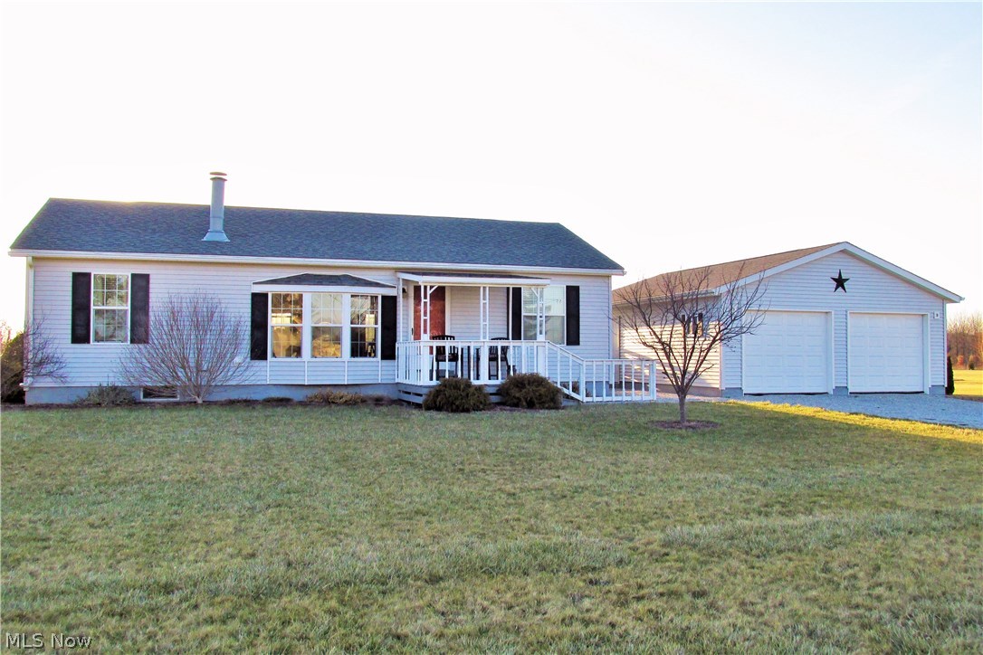 This immaculate, updated and move-in ready ranch home has so much to offer inside and out! Situated on 1.5 acres, with an 18 x 24 barn with overhead door and 10 x 24 lean-to, that is perfect for animals or toys. Welcoming you on the inside, you will find a beautiful wood burning fireplace and bay window in the living room, an open floor plan, newer flooring, paint, range/oven and hot water heater, as well as a convenient first floor laundry. A patio door in the kitchen provides an abundance of natural light and leads to a covered deck and fenced portion of yard making a safe space for children or pets! The master bath with double vanities, storage cabinet and stand up shower has been newly remodeled. All bedrooms have Levolor blinds.  The spacious, recently finished family room in lower level provides an extra 450+ sf of living space.  An additional finished 10 x 10 room in the lower level could serve as an office or 4th bedroom (no closet). Also in the lower level you will find ample