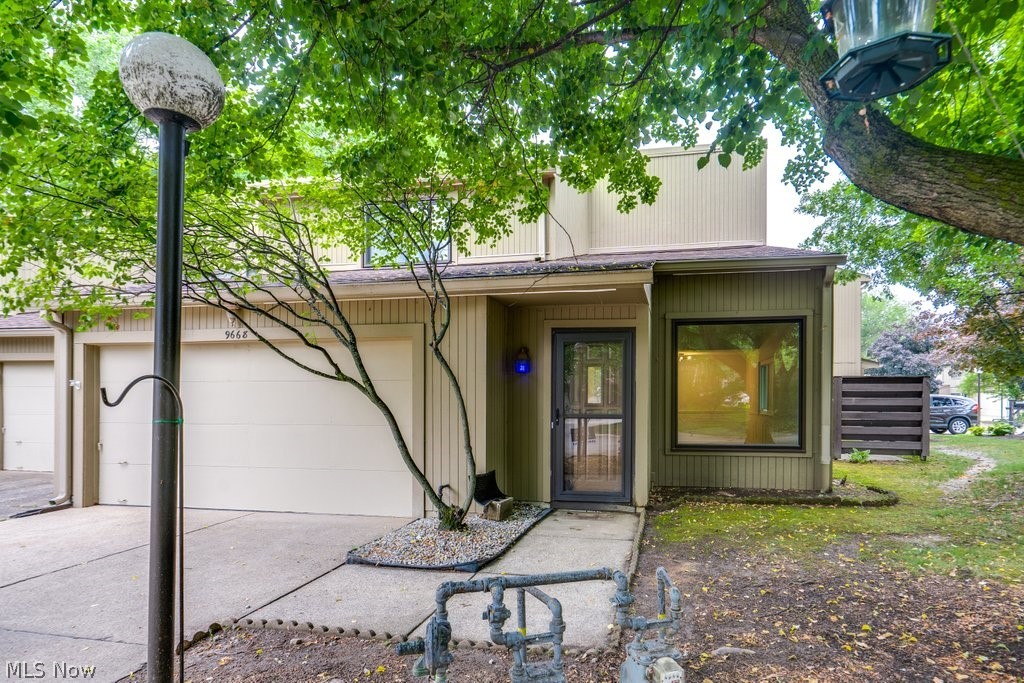 Welcome to 9668 Abbeyshire Way in The Villages Condominiums, where this spacious 1,864 sq. ft. condo has been completely professionally remodeled from top to bottom. Thoughtfully curated finishes and modern updates throughout create a true turn-key opportunity in one of Mentor's most convenient communities.

The main level showcases an open and inviting floor plan featuring a dramatic great room with soaring ceilings and decorative accent walls. The layout flows seamlessly into a spacious family room with a wood-burning fireplace and an adjacent fully updated kitchen. The kitchen offers brand-new cabinetry with soft-close drawers, granite countertops, center island, and all new appliances, designed for both functionality and style.

A two-car attached garage provides direct access to a convenient mudroom/laundry area along with an additional large storage room. Upstairs, you'll find three generously sized bedrooms, each with a ceiling fan and walk-in closet. The primary suite includes a private full bathroom, with an additional full bath located at the top of the stairs.

Extensive updates include whole-home ProVia double-pane windows with transferable warranty, Lifeproof LVT flooring on the main level with a lifetime residential warranty, new carpet upstairs, and updated electrical and plumbing fixtures. Ductwork has also been professionally cleaned. For added peace of mind, a one-year general home warranty is included.

Located in the Mentor School District with easy access to freeways, shopping, and dining, this no-outlet community home combines modern finishes, thoughtful upgrades, and everyday convenience.