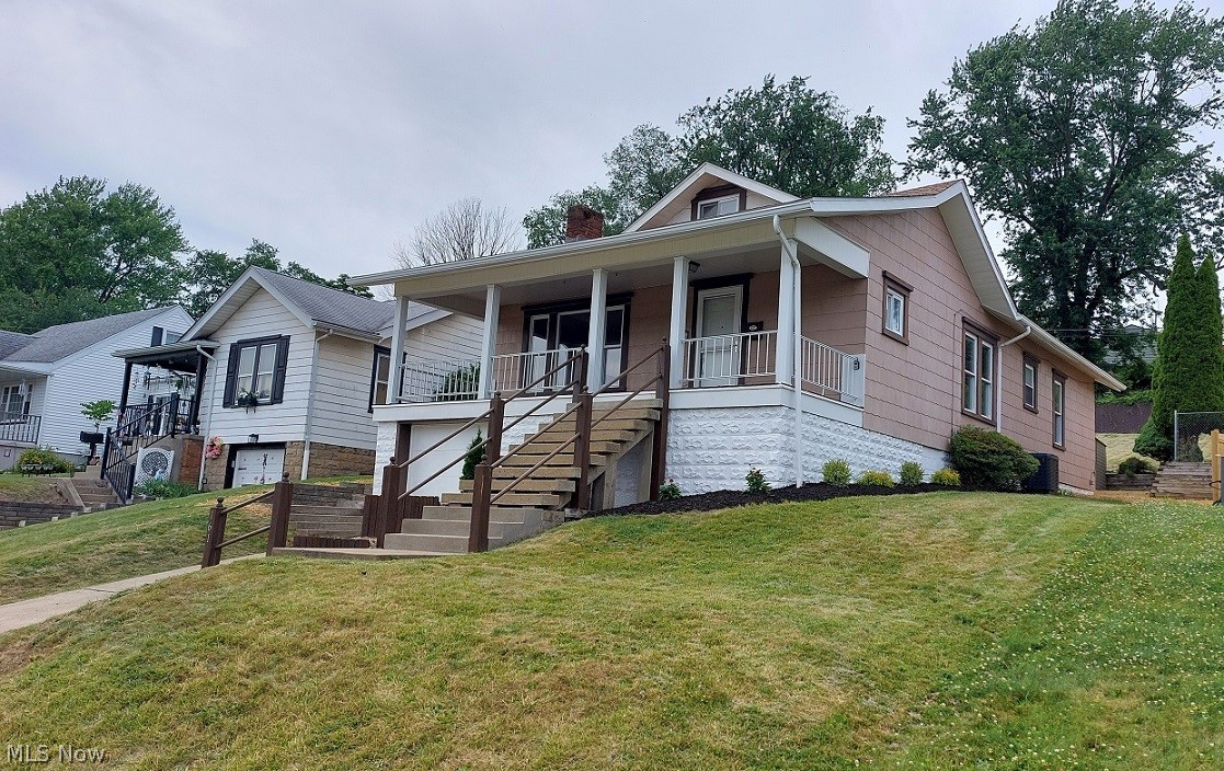 Charming 2-bedroom ranch-style home with a 1-car integral garage, located in a desirable West End Steubenville neighborhood. This conveniently situated property is close to shopping, schools, the hospital, and offers easy access to major highways.The home has been extensively remodeled on the interior and features a new roof, newer appliances, and beautiful quartz countertops in the kitchen, making it truly move-in ready. Front and rear porches provide great views and inviting spaces to relax and enjoy the surroundings.The fenced backyard offers privacy and includes a vinyl storage shed for added convenience. The unfinished basement contains a laundry area and provides excellent potential for a future recreation room, workshop, or additional living space. A staircase off the main hallway leads to an unfinished attic, offering ample storage space for seasonal items, decorations, and more.This well-maintained home combines comfort, convenience, and future possibilities in one of Steubenville's most desirable locations.