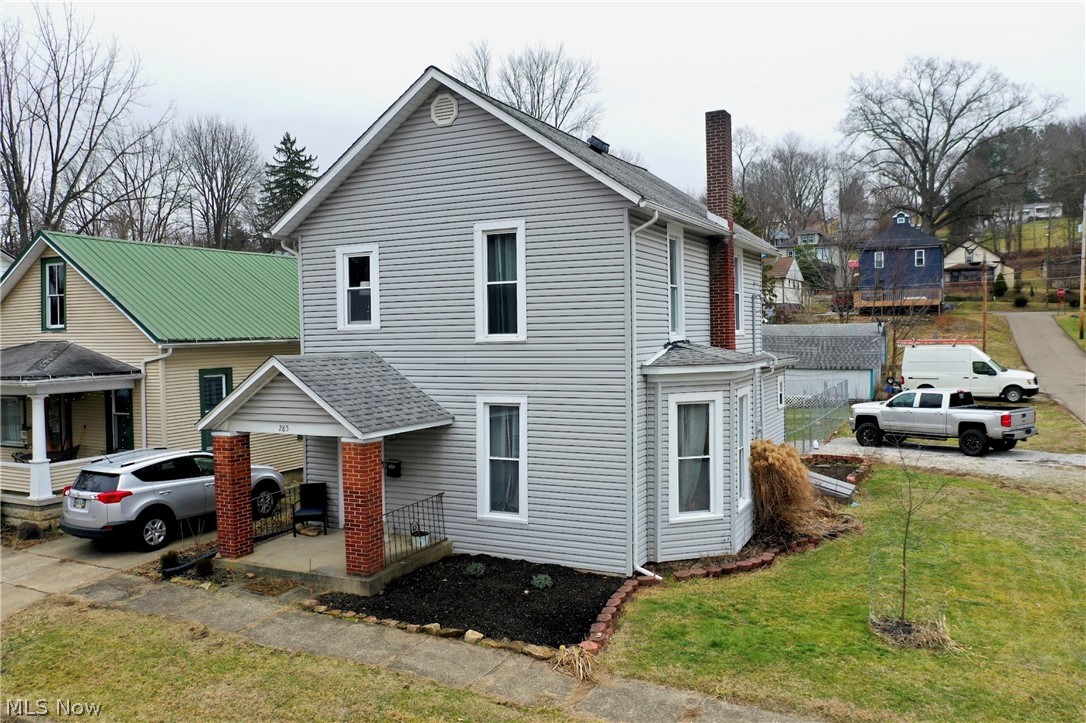 Step inside this lovely, well-maintained 2 bedroom and 2 full bathroom home located close to Historic Downtown Millersburg. The home welcomes you with a long entryway featuring a beautiful exposed wooden staircase. All interior walls have been freshly painted in 2024. High ceilings throughout the main floor highlight the home’s character while making the living areas feel bright and expansive. A spacious living room showcases a large bay window, adding both charm and natural light. Sellers have leveled and replaced flooring in the dining room and kitchen, along with new flooring in the laundry room in 2024. Completing the main level is a full bathroom with heated flooring, perfect for colder days. Upstairs you'll find both bedrooms that provide ample space for personalization. The upstairs bathroom was converted from a former bedroom by the sellers in 2024. With the kitchen appliances and washer and dryer staying, it offers added convenience for you to move in. Outside, the property includes a fenced-in area ideal for pets or outdoor activities, a convenient shed for storage, and additional parking. This home is truly ready for its next owners to create lasting memories!