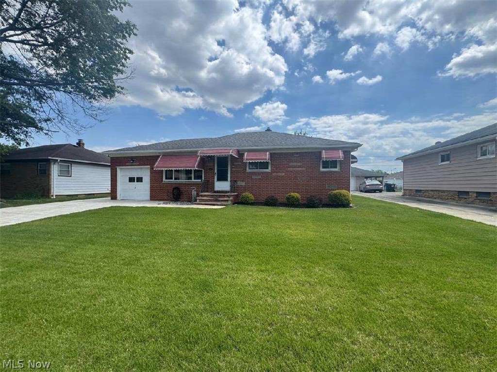 Welcome to this beautifully maintained brick ranch home located in a wonderful neighborhood. The bright living room features charming cove ceilings, hardwood flooring, and a large picture window that floods the space with natural light. The updated kitchen is a delight, boasting granite countertops, tile flooring, and a nice eating area—plus, all appliances stay! The main level offers comfortable bedrooms with wood flooring, including two with classic corner windows.First floor main bath is updated. Downstairs, the finished basement provides incredible versatility with two separate living areas for your enjoyment, a dedicated water closet, and shower. Step outside to your private oasis featuring a fully fenced yard with a newer privacy fence, a covered patio area perfect for entertaining, and a convenient 8' x 8' storage shed. Privacy fence on north side of home has a double gate for easy access.The attached one-car garage has an opener, 30 amp electric box, and includes a bonus work area (10' x 9') for projects, gardening, or work out area leading to back yard. Great outdoor flex space. Recent updates offer total peace of mind, including newer windows, professional concrete work, gutter guards, and a Reolink security camera system. Home is well maintained and very neat and clean. Ideally located near shopping, highways, schools, and all the best amenities Parma has to offer!