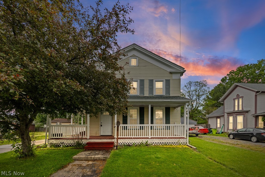 Welcome to the heart of Newton Falls! This home is right around the corner from downtown, offering quick access to all the shops and entertainment. This 4-bedroom, 2-bathroom home offers a convenient location, plenty of living space, and a private fenced-in backyard with a swimming pool. The first floor offers a large living room, a central dining area, a bedroom, a laundry room, and a full bath. The kitchen has a sliding glass door that provides quick access to the deck out back. Upstairs are the remaining 3 bedrooms and an additional full bath. Outside, you will be able to enjoy the large wrap-around porch that leads to the rear deck. Out back there is plenty of deck and entertainment space for all your gatherings. The vinyl fence provides privacy for full enjoyment of the above-ground pool. Schedule your own private tour today!