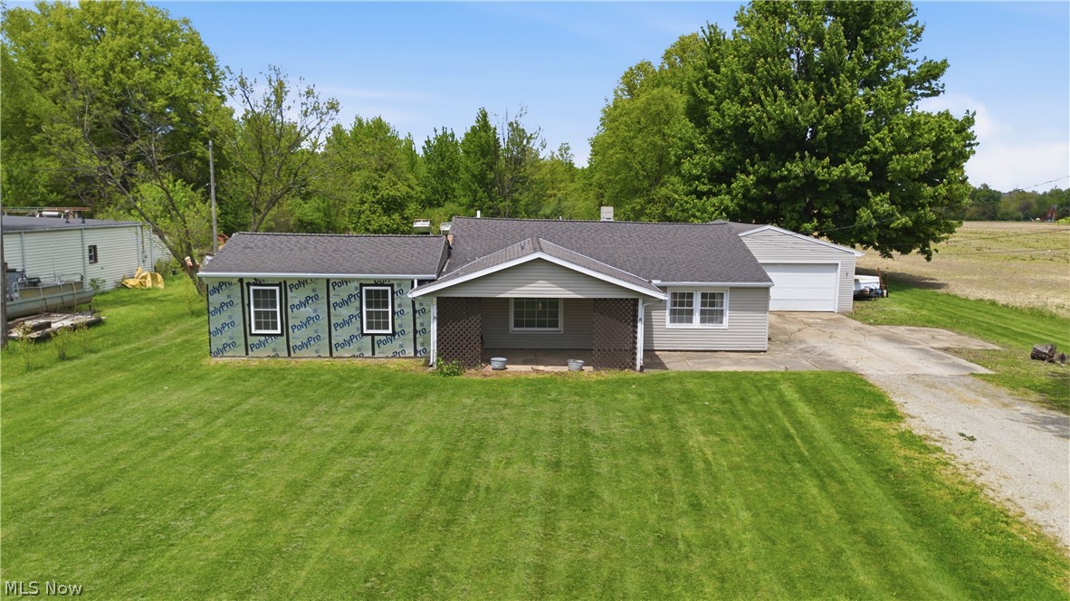 *** MOTIVATED SELLER*** Opportunity awaits in this RANCH home located in the desirable Firelands CSD! Situated on a full acre, this property offers great potential for the right buyer ready to bring their vision to life. This home does require multiple projects and is priced accordingly—making it an excellent investment or renovation opportunity.

Inside, you’ll find an eat-in kitchen with a dedicated dining area and convenient first-floor laundry. The spacious living room features a hearth and an inviting living space. The primary bedroom includes a large closet and double doors that lead to the backyard. There are two additional bedrooms offering flexibility for family, guests, as well as space for a home office that had drywall completed. There is a primary bath, but was removed during the addition/renovation. Updates include HWT (2024), connected to city water (2018) and new windows in office and primary bedroom but still needs the trim completed.

Step outside to enjoy the backyard that includes an above-ground pool with new liner—perfect for summer relaxation and entertaining. There is a shed and a non-potable well that is still active for watering the lawn and garden and is accessible in the garage. The oversized 2 car garage also has a storage room/workshop.

Being sold AS IS, this property is ideal for buyers looking to customize and create their perfect home. Don’t miss your chance to unlock the potential of this great location!