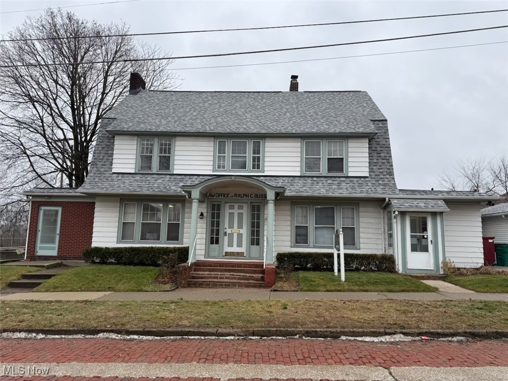 High-profile corner lot commercial office building in the heart of downtown Painesville, just steps from county offices. Formerly home to the Ralph Buss Attorney Offices, this well-located property offers multiple private offices, a conference room, bathrooms, plus basement and attic space ideal for storage. Suitable for a single business owner or an investor looking to lease individual offices. Excellent opportunity to establish a presence in a growing downtown area and be part of Painesville’s continued resurgence.