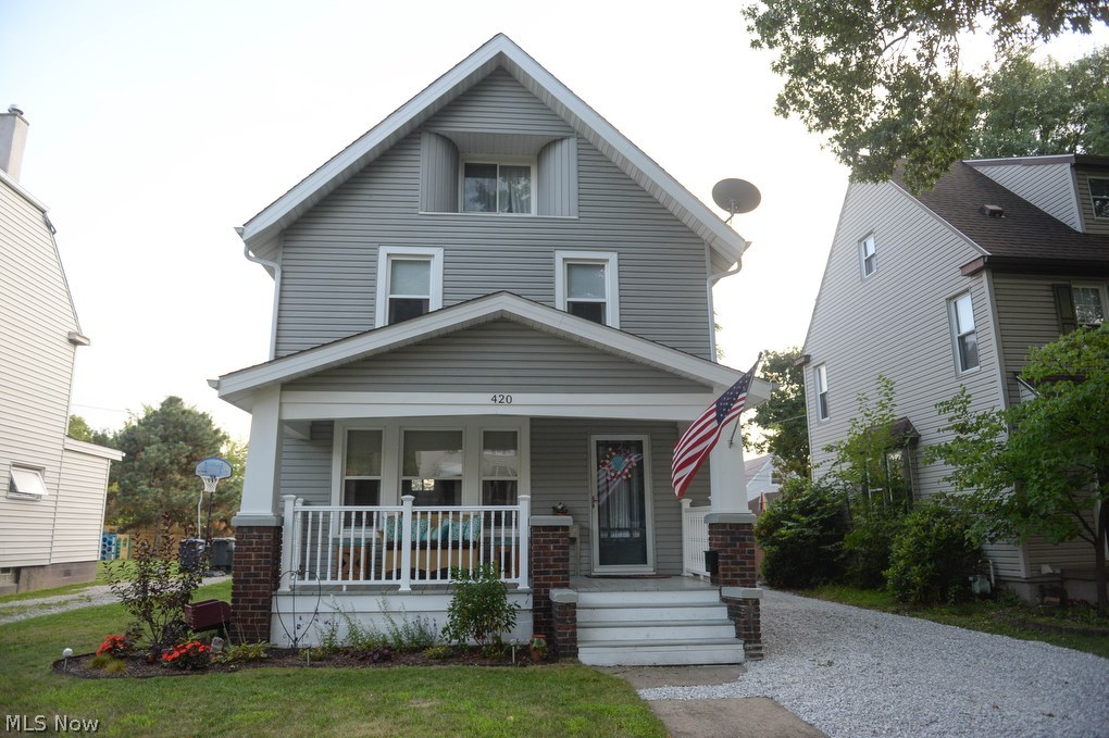 100-year-old home with many update. New windows 1998, new siding and roof 2008, new furnace and A/C 2009, hot water tank replaced 2014 sump pump replaced 2018.The kitchen is updated with newer cabinets and counter tops.  Seller has been busy painting the interior. Ready to move into. Quiet neighborhood in Akron's Firestone Park area.