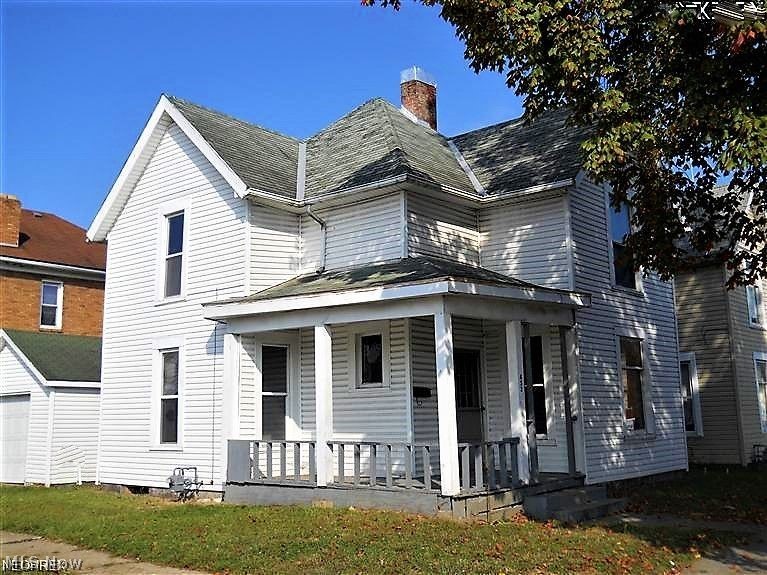 3 Bedroom 1 bath home that is currently excellent tenant occupied. This two-story home boast large rooms, a 1 car detached garage, and wrap around front porch on a corner lot close to everything. Listing agent is member of owning LLC.
