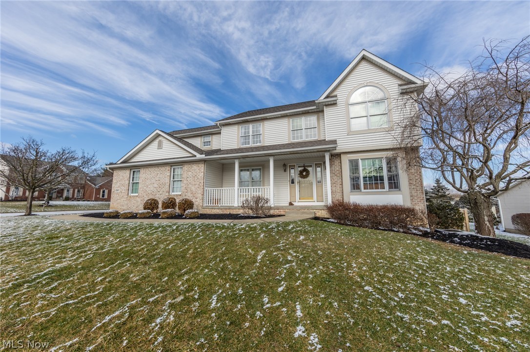 Welcome to this AMAZING Colonial home in St. Ives on a large fenced in lot! When you step into this home you will be welcome by a flood of light from the two story foyer and beautiful window. Off the foyer is a darling living room or play room that opens into the formal dining room. From the dining, you will head into the open, eat-in kitchen. The kitchen has an abundance of cabinets, granite, and newer stainless appliances. The kitchen opens into the vaulted family room with built in cabinets and a cozy gas fireplace. Also off the kitchen, you will be able to enjoy the tiled sunroom with French doors leading to a beautiful patio and large fenced in back yard. The first floor is complete with a half bath and big laundry area. Upstairs, 4 large bedrooms, all have ceiling fans and big closets. Inside the master suite is a cathedral ceiling and walk in closet. Tiled master bath/his and her sinks, jetted tub and shower. All new carpeting upstairs 2021. The basement is finished for an addit