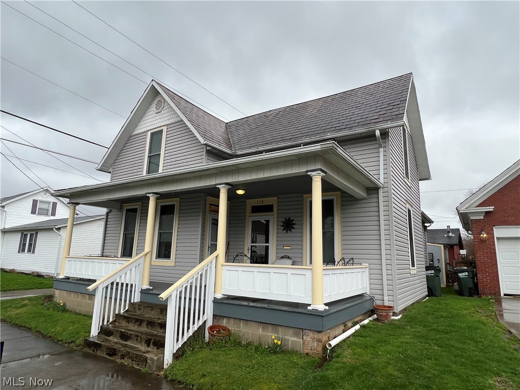 Totally renovated since 2011 with updated wiring, plumbing, kitchen with corner sink, 2 baths, replaced plaster with drywall, flooring, paint, replacement windows, and trayed ceilings throughout the 1st floor.  Must see inside to appreciate!  First floor master bedroom, full bath & laundry room.  3 additional bedrooms and a full bath on the second floor.  Raised panel solid oak doors throughout.  8 X 8 storage shed.  Seller is offering a 1 year America's Preferred Home Warranty.  Taxes reflect the seller receiving a homestead credit of $343.74 annually.  Exclude window coverings in the living room and master bedroom.  Current owner's utilities average $125 for electric, $50 for water and sewer monthly.