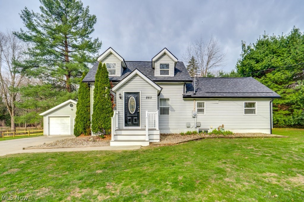 Charming 3/4-bedroom Cape Cod on nearly 1 acre in Fairlawn, backing to expansive wooded land near Fairlawn Park and Glacier’s Edge, offering exceptional privacy and a peaceful natural setting. Extensively updated with new flooring throughout the main level, new upstairs carpet, fresh interior paint, painted cabinetry, new kitchen counters and updated lighting. Major mechanical updates include a new high-efficiency furnace and A/C (2025) and a full tear-off architectural roof with Platinum Protection transferable warranty (2025). Additional improvements include new gutters, front porch entry, fencing, recessed lighting, electrical panel, sump pump, basement water management system with transferable warranty, and garage gym. The fully fenced backyard features a fire pit and plenty of space to relax or entertain. Conveniently located minutes from the Montrose shopping area and major highways including I-77, I-76, and Route 21, with easy access to I-71, I-271, and Downtown Akron. Within 15 minutes of numerous Metro Parks including Sand Run, the Towpath Trail, Beaver Marsh, and Bath Nature Preserve. Fairlawn Gig fiber internet available. Move-in ready with thoughtful updates throughout. See the supplements for a full list of updates!