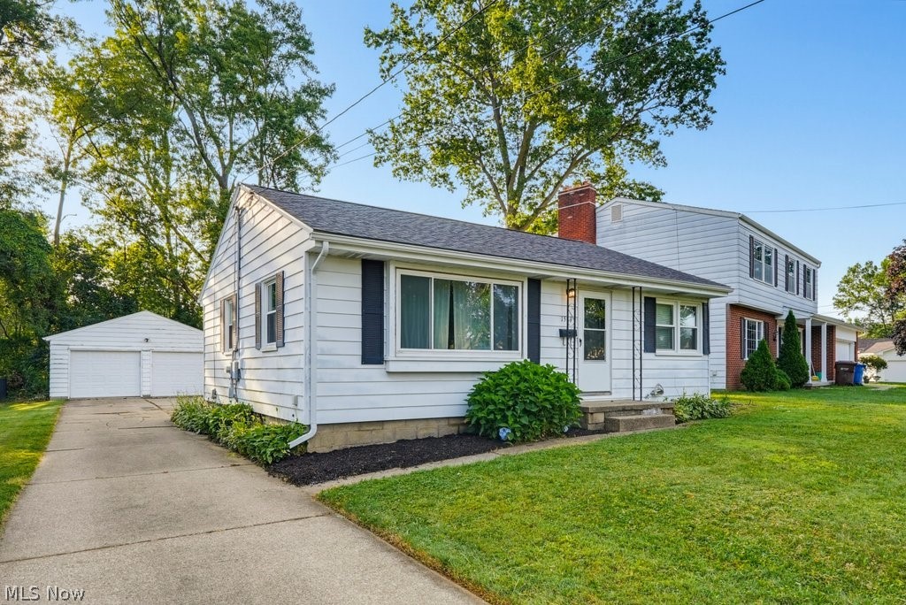 Check out this adorable ranch located right in the heart of Kent on a quiet dead end street! This home features 2 BR and an updated bath on the first floor with an additional finished room in the basement with closet that could be used as a 3rd bedroom and another full bath with walk in shower and linen closet! When you enter the front door you will see a nice bright living space with big picture window, beautiful flooring, and built in bookshelf giving that cozy vibe of a home built in this era. Down the hall are the nicely updated bath, built in linen cabinets, and 2 good sized bedrooms. Head into the eat in kitchen where you will find gorgeous walnut cabinets, stainless appliances, and access to the backyard and basement areas. Downstairs you will find a waterproofed basement by Ohio State Waterproofing that includes a transferrable lifetime warranty making it possible to finish even more space down there than there already is! Awesome 2 car garage with newer openers tops off this wonderful property! Furnace, AC, HWT, all less than 5 years old, roof less than 10 years.