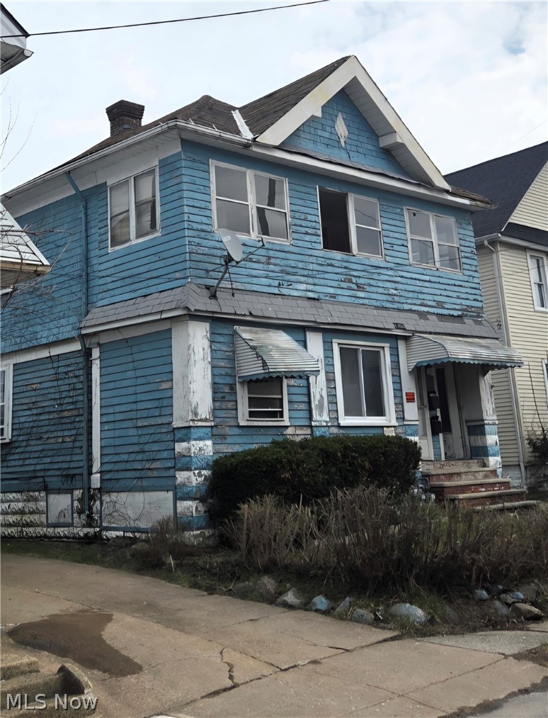 Calling All investors! Bring your Contractor and your renovation ideas.   Here is your next full rehab job in Cleveland!  The home needs everything but has potential when completed.  There is NO SELLER FINANCING.  The seller is selling this beauty--As Is.  The buyer assumes any and all city violations.  Spacious layout with two bedrooms, living room, dining room and eat in kitchens.  There is rent potential of $2200 per month when a full rehab is completed.