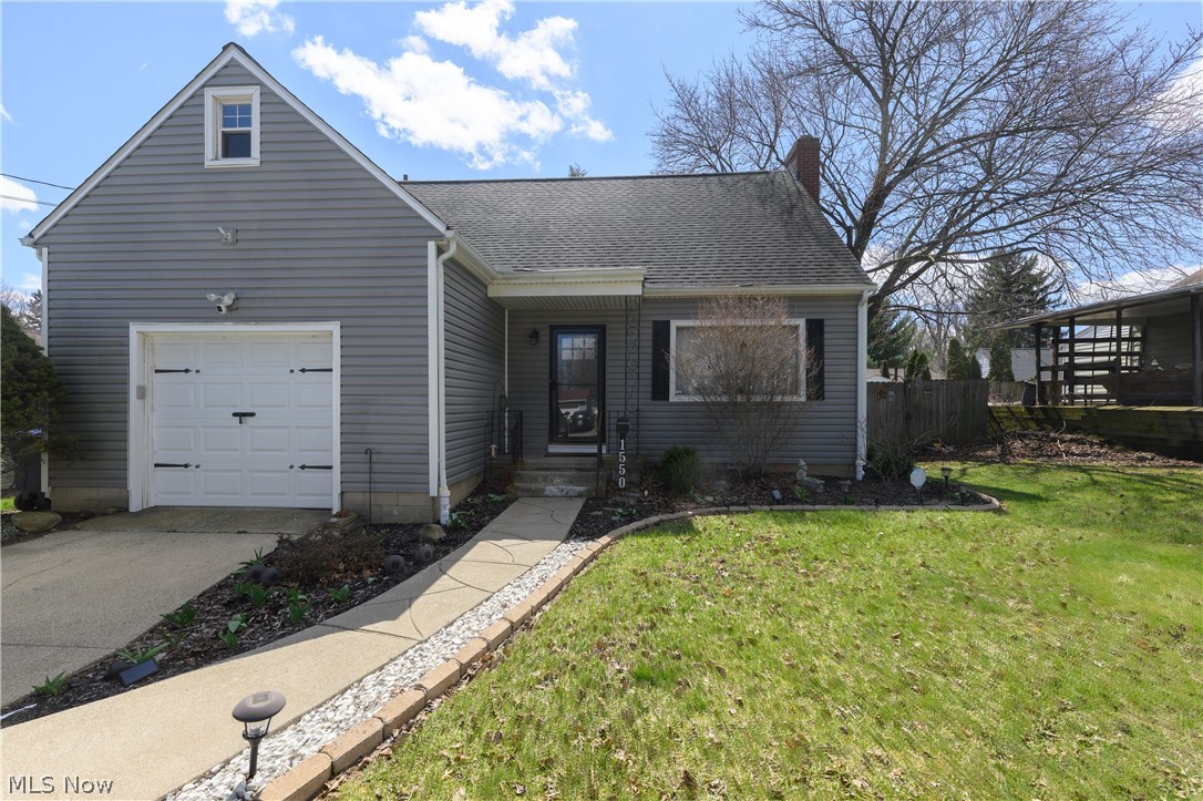 Welcome to 1550 Osage Ave! As you enter the home, you’re greeted by a beautiful foyer with new flooring in many rooms and freshly painted walls throughout the home. The main floor offers a spacious living room that flows nicely into the dining area. To the left, you’ll find the beautifully remodeled kitchen featuring updated stainless steel appliances and a roomy, open layout.

The main floor also includes one bedroom, a half bath, and a four-seasons room that was completed in 2020, adding additional space perfect for relaxing or entertaining. This inviting area leads out to the fenced-in backyard, added in 2017. The home has been recognized with a beautiful yard award and is known for its gorgeous landscaping during the blooming months.

Upstairs features a large primary bedroom, a full bathroom, and another generously sized bedroom across the hall with custom built-in drawers and cabinets.

This beautiful Cape Cod has been updated throughout and is truly move in ready and only one block away from Goodyear Heights park which offers many great Hiking trails. Call today to schedule your showing!