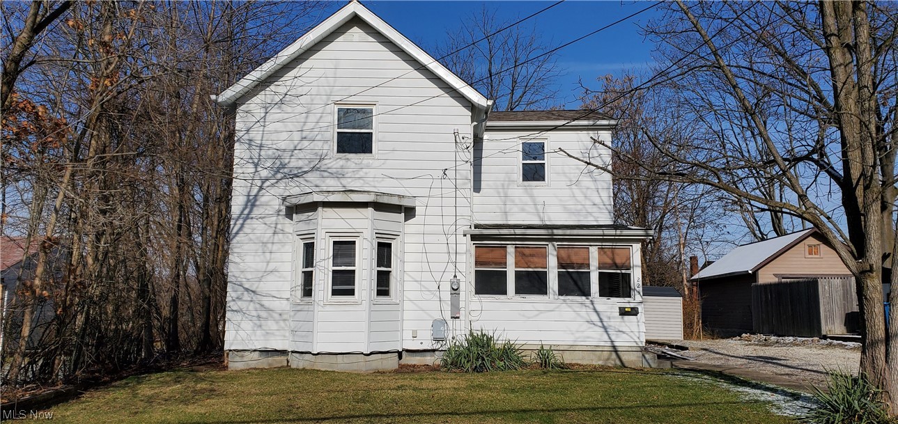 Enjoy the convenience of this four bedroom, one bath colonial located minutes from Kent's downtown, with shopping, farmer's market, and entertainment. This home is move in ready with many updates, that include, replacement windows, newer roof and gutters (2019), hot water tank (2017), electrical box upgrade (2024), and recently serviced furnace. The three season porches can be used for storage, mud rooms, or relaxing with a cool beverage.  The shed, and patio compliment the nice sized backyard. This home is must see at an affordable price!