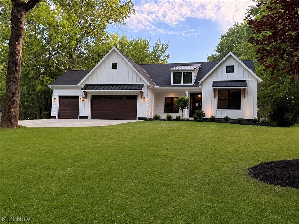 Don't miss this new construction ranch featuring modern design, quality craftsmanship, and exceptional living space. Residents of this home have the option to attend Shaker Heights or Beachwood schools. This thoughtfully designed home offers 4 bedrooms, 3.5 bathrooms, and a 3-car garage with approximately 3,291 square feet of finished living space, including a finished lower level.

The open main living area features vaulted ceilings with abundant natural light and luxury vinyl plank flooring, creating a seamless flow between the great room, dining area, and kitchen. The kitchen is designed for both everyday living and entertaining with a large center island, luxury appliance package, quartz countertops, pantry storage, and under-cabinet lighting. A hearth room provides an additional gathering space and connects directly to the covered rear porch extending the living area outdoors.

The private owner’s suite includes a tray ceiling, spacious walk-in closet, and a luxury bathroom featuring dual vanities, a frameless glass shower, and a freestanding soaking tub. Two additional bedrooms, a full bathroom, office, mudroom with built-ins, and first-floor laundry complete the main level.

The finished lower level adds valuable living space with a large recreation room, an additional bedroom and a full bathroom, providing flexible space for guests, hobbies, or entertaining.

Additional highlights include plank fiber cement siding, a whole-house generator, electric vehicle charging outlet, upgraded finishes throughout, and energy-efficient systems. Included is a landscaping package with an 8 zone sprinkler system and lighting. 

Conveniently located near major hospitals, parks and shopping. 

A rare opportunity to own a newly built home with modern amenities in an established Shaker Heights location. Schedule your showing today!