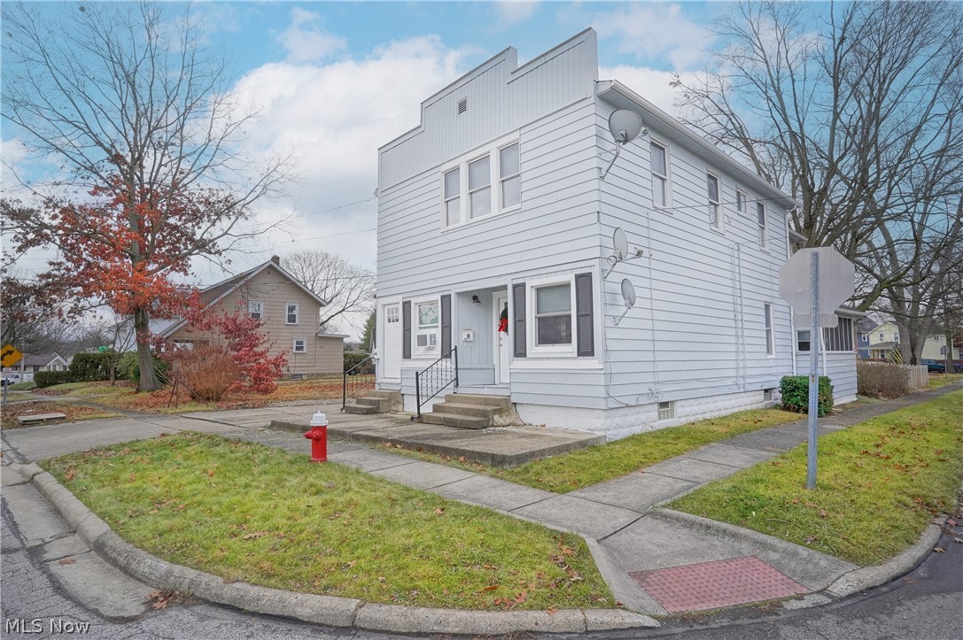 Well maintained DUPLEX in Cuyahoga Falls is just minutes from the Front St entertainment district and Falls River Square. This up and down, two unit building has many updates, is move in ready, and perfect for first time home buyers looking to grow their wealth thru real estate by living in one unit and renting out the other, newer investors that are looking for minimal work and quick returns, and even seasoned investors looking to add to their portfolio with a solid, income producing property. The first floor features include huge rec room, three bedrooms, full bath, and screened in porch. The second floor has just been fully renovated and features living room, dining room, in unit laundry, three bedrooms and storage area. Both units are roughly 1200 sq ft. and could be rented for around $1000-$1200 a month, which is $24,000 to $28,800 a year. Basement accessible from 1st unit and separate exterior door. Two separate entrances. Recent updates include: Hot Water Tank 12/22. Roof 2022.